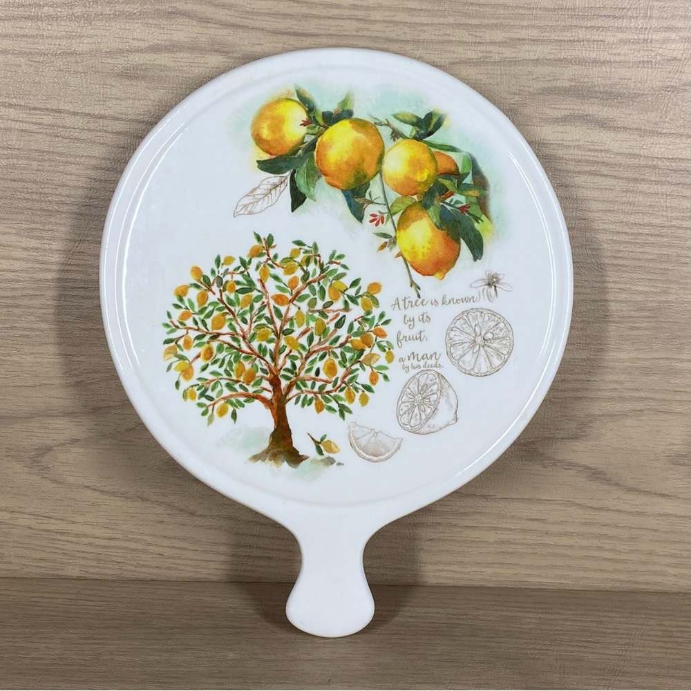 Lemon Tree Trivit CERAMICA CUORE Italy Antipasto Plate Tray Cheese